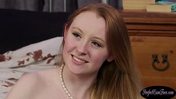 Dick licking british redhead covered in cum