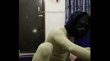 Zentai monkey play circus penis slave