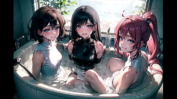 Beautiful girls bathing in a sperm bath (hentaijapanese) (ai generated)