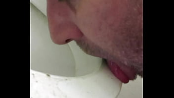 I came across this dirty toilet and had to lick the rim clean