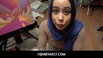 HijabFamily Sexy brunette Hot Hijab Stepsister Dania Vegax