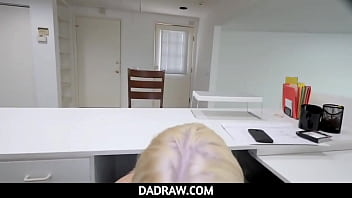 DadRaw Blonde Teen stepdaughter Layla Love Fucked By Her stepdad On His Work Desk POV