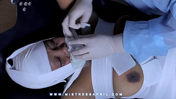 Dominatrix Mistress April Surgical Pussy sewing part 1